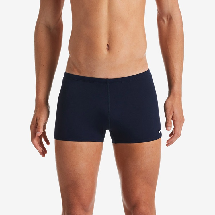 NIKE SWIM Men's Hydrastrong Solid Square Leg Swimsuit Midnight Navy [NESSA002-440A] 디테일