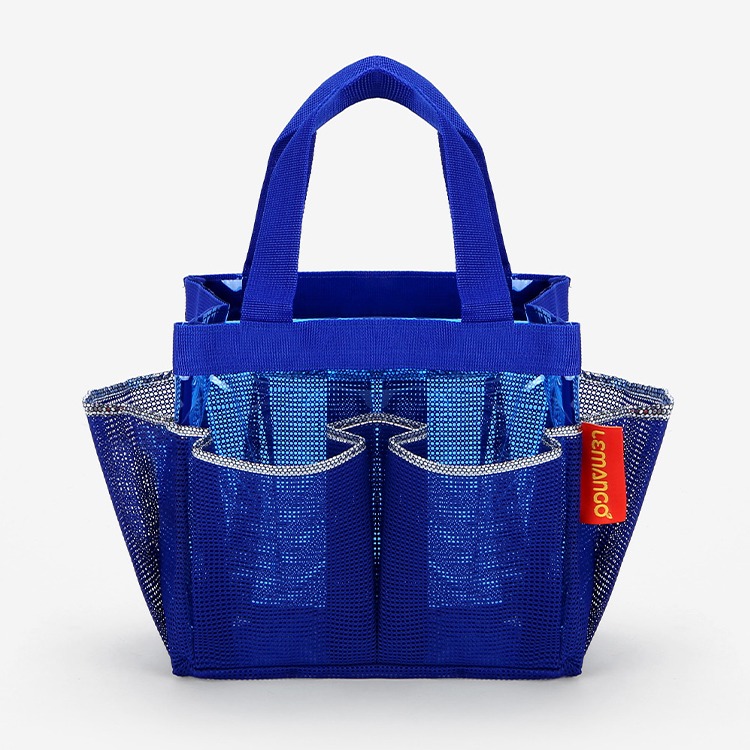 LEMANGO Lucky Seven Retangle SNS Square Leg Swimsuit Mesh Swim Cap bag Blue [LGNBG71002022 Swimming Bag] 상품컷
