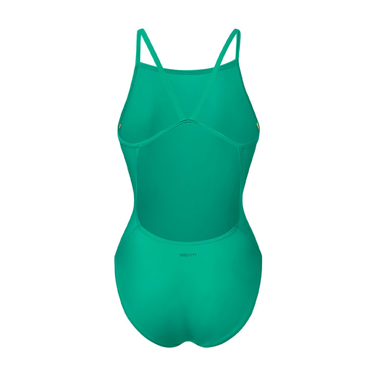 SENTI Women's Palette Single Back Swimsuit Emerald [WSM-2702 (EM/EM) 여자 실내수영복] 디테일