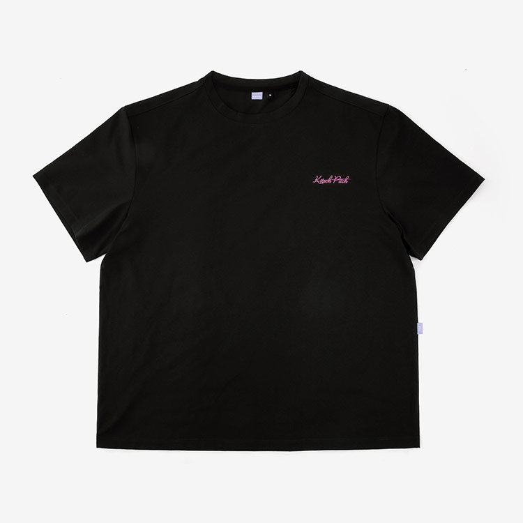 KITSCH PITCH Siren Semi Overfit T-Shirt Black [KF2LTS004 Women's Beachwear ] 디테일