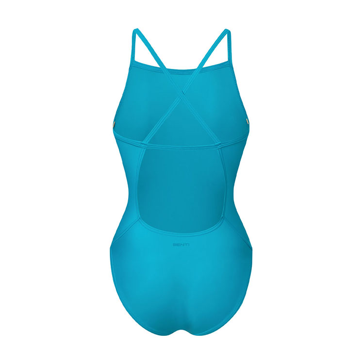 SENTI Women's Palette Drop Back Swimsuit Turquoise [WSM-2602 (TQ/TQ) 여자 실내수영복] 디테일