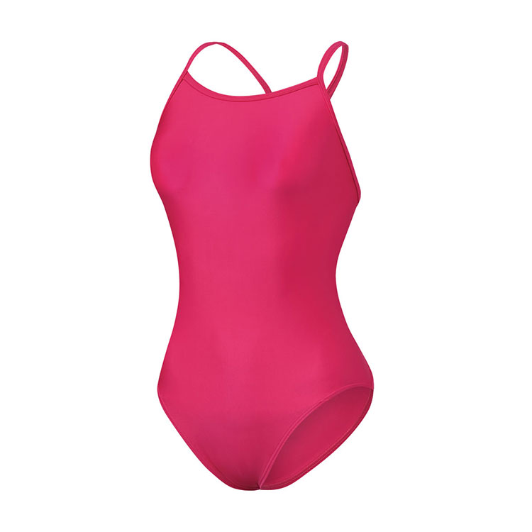 SENTI Women's Palette Double Cross Back Swimsuit Cranberry [WSM-2801 (CB/CB) 여자 실내수영복] 디테일