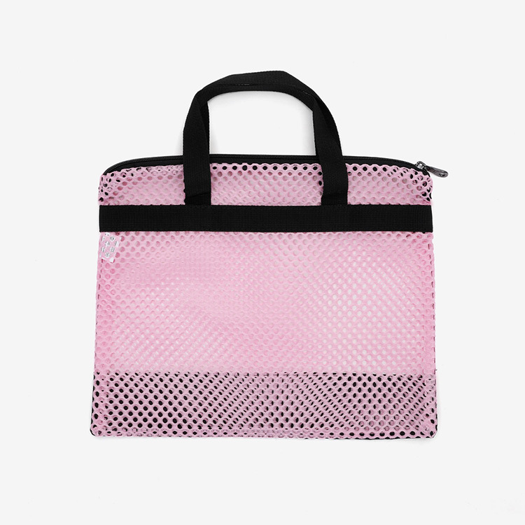 PHOENIX Horizontal Zip Up Mesh Tote Bag Swim Bag Pink [PSB-400 (PNK) Swim Bag] 디테일