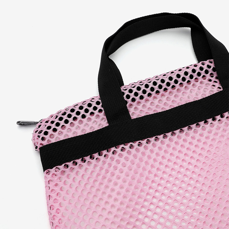 PHOENIX Horizontal Zip Up Mesh Tote Bag Swim Bag Pink [PSB-400 (PNK) Swim Bag] 디테일
