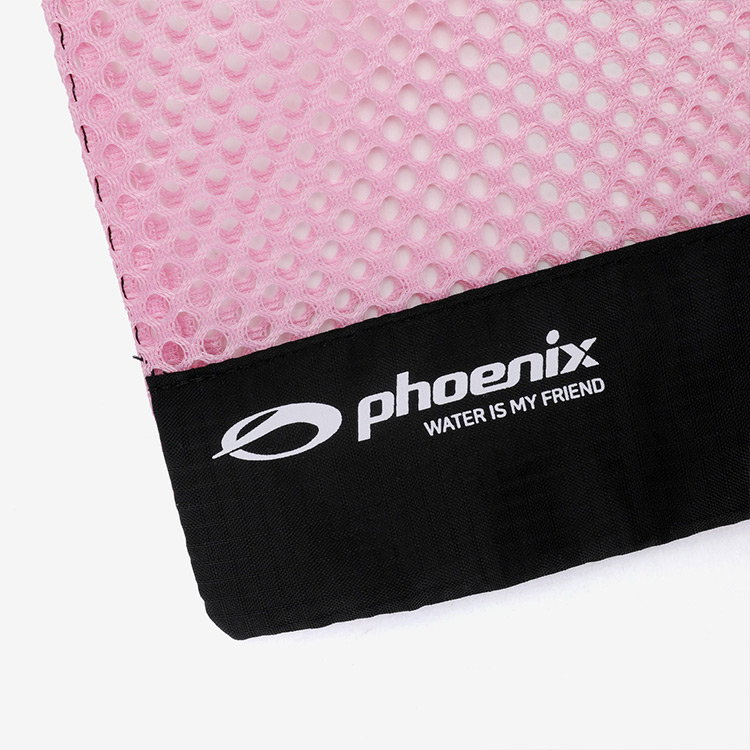 PHOENIX Horizontal Zip Up Mesh Tote Bag Swim Bag Pink [PSB-400 (PNK) Swim Bag] 디테일