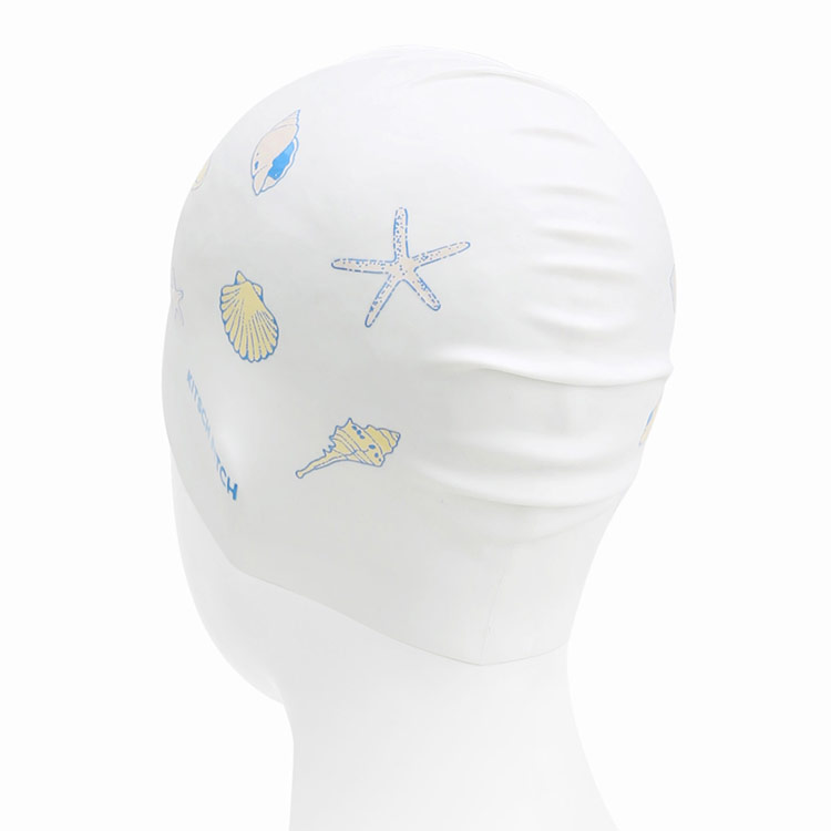 KITSCH PITCH Pure Shell Silicone Swim Cap White [KF2USC008] 디테일