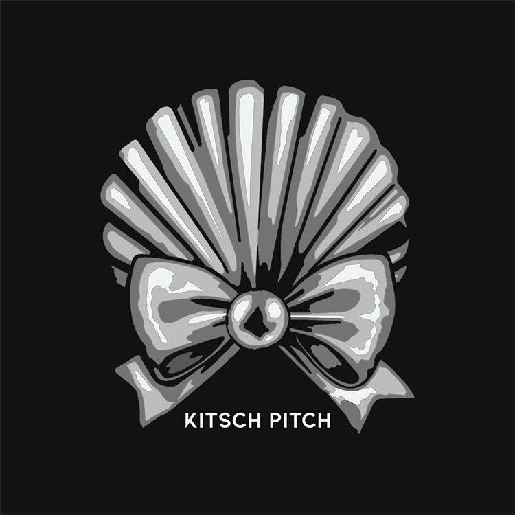 KITSCH PITCH Pearl Ribbon Shell Silicone Swim Cap Black [KF2USC003] 디테일
