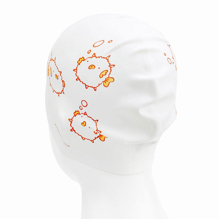 KITSCH PITCH Coral Carnival Silicone Swim Cap Orange [KF2USC006] 디테일