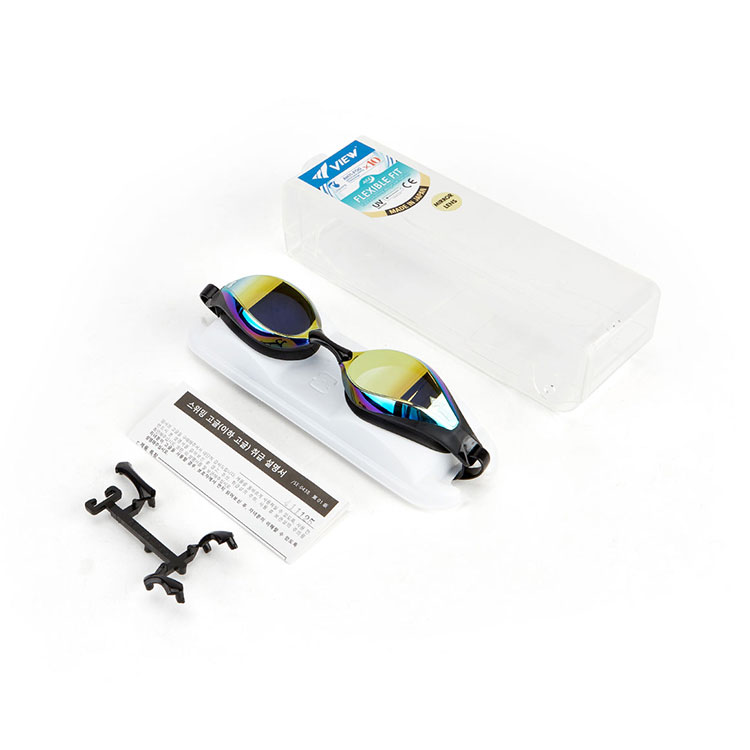 VIEW Aile Flexible Fit Swipe Antifog Mirrored Goggles Smoke Gold [V240ASAM (SKGO)World Aquatics Approved] 디테일
