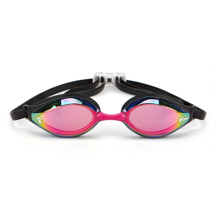 VIEW Aile Flexible Fit Swipe Antifog Mirrored Goggles Smoke Pink [V240ASAM(SKP) World Aquatics Approved] 디테일