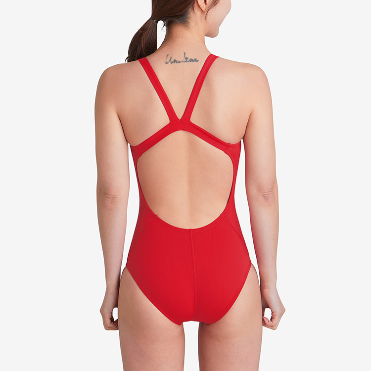 NIKE SWIM Women's Answer Solid Fast Back Swimsuit University Red [NESSA040-614 ] 디테일
