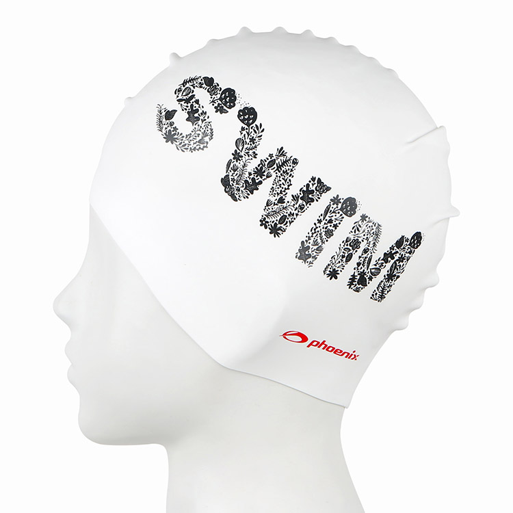 PHOENIX Swim Silicone Swim Cap White [PCS-03 Swim (WHT)] 디테일