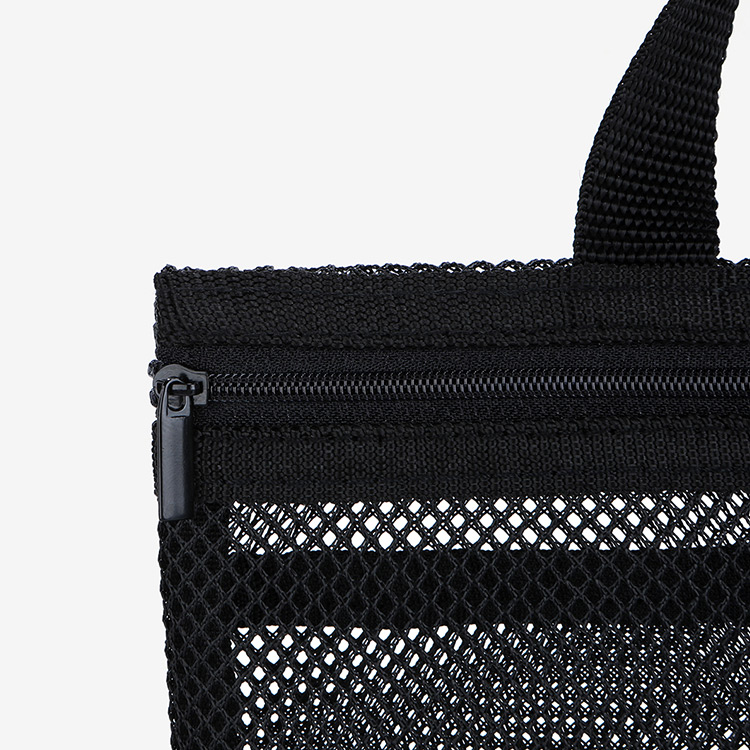BLANC BLACK Mesh Tote Pouch Swim Bag Black [P127(BK)/L Swimming Bag] 디테일