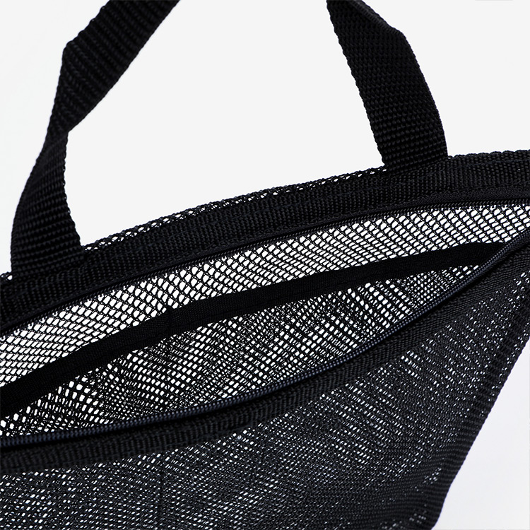 BLANC BLACK Mesh Tote Pouch Swim Bag Black [P127(BK)/L Swimming Bag] 디테일
