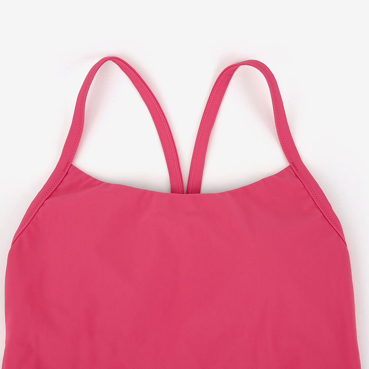 SPEEDO Women's Eco Solid Racer Back Swimsuit Dark Pink [8-00390518431] 디테일