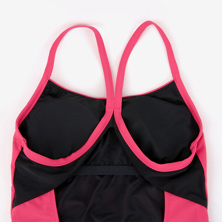 SPEEDO Women's Eco Solid Racer Back Swimsuit Dark Pink [8-00390518431] 디테일