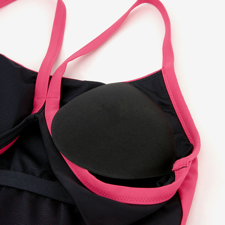 SPEEDO Women's Eco Solid Racer Back Swimsuit Dark Pink [8-00390518431] 디테일