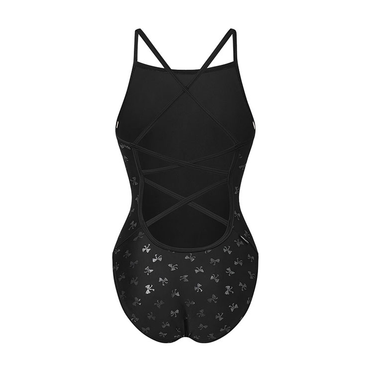 SENTI Women's Lulubow Double Cross Back Swimsuit Black Swan [WSM-7001 (BK) 여자 실내수영복] 디테일