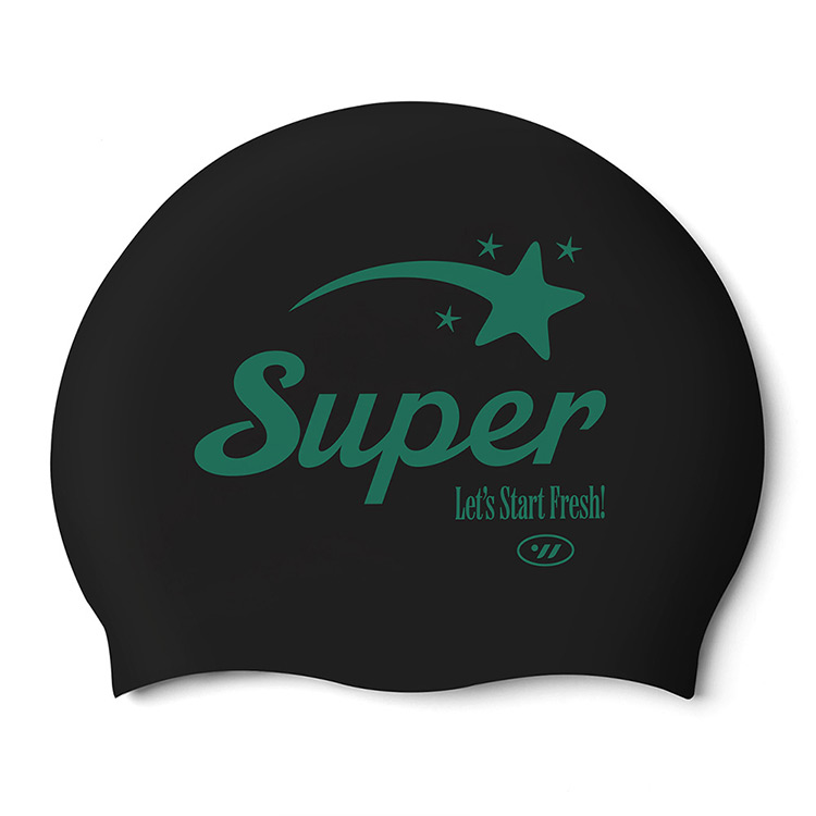 Super SIlicone Swim Cap Green