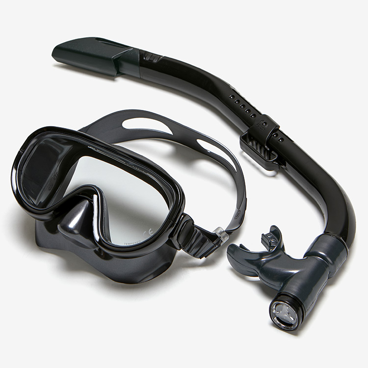 Leaf Tours New Snorkeling Set Gray Black