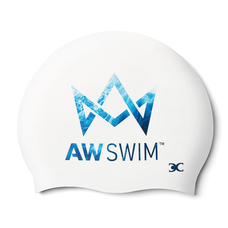AW SWIM Silicone Swim Cap White