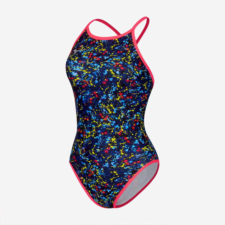 Women's Exer Suits Rikaco Paris Art Stroke Back Swimsuit Royal Blue