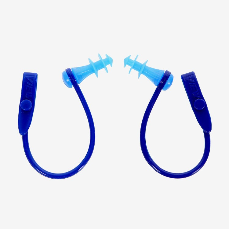 Code attached earplug blue