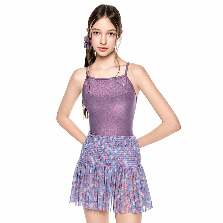 HOOG Women's Fun Shine Funny Side Mesh Momo Skirt Beachwear Blue Rose [AWB0023 ] 상품컷
