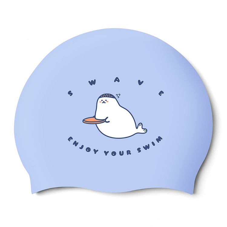 Junior Seal Silicone Swim Cap Pale Lavender