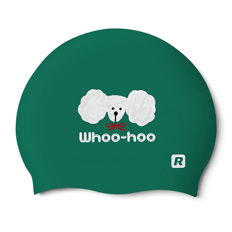 RALLY Poodle Silicone Swim Cap Green [ORUC810 (GRN)] 상품컷