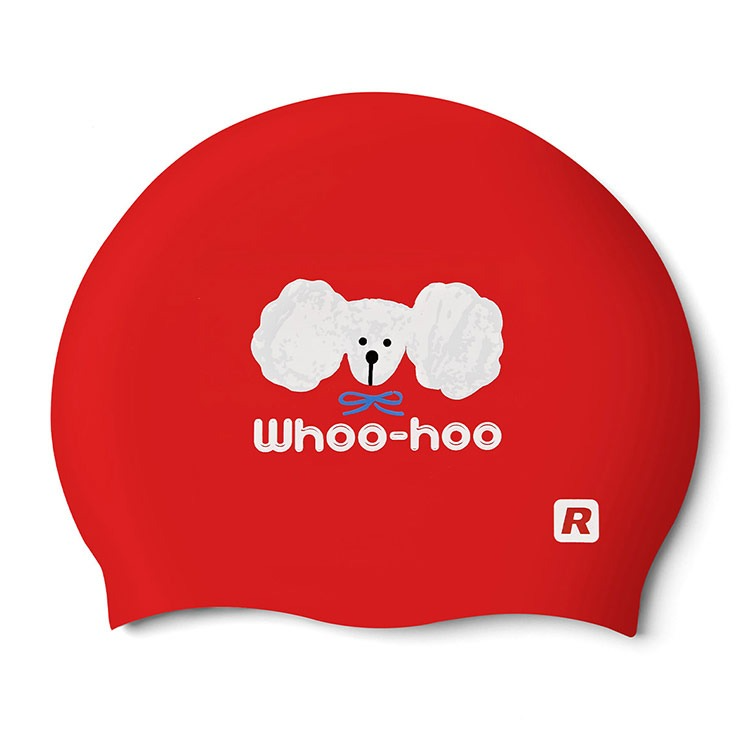 RALLY Poodle Silicone Swim Cap Red [ORUC810 (RED)]