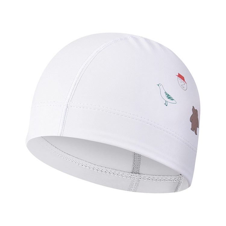 HOOG Fun Shine Love Things Silicone Coated Swim cap White [SCC728] 상품컷