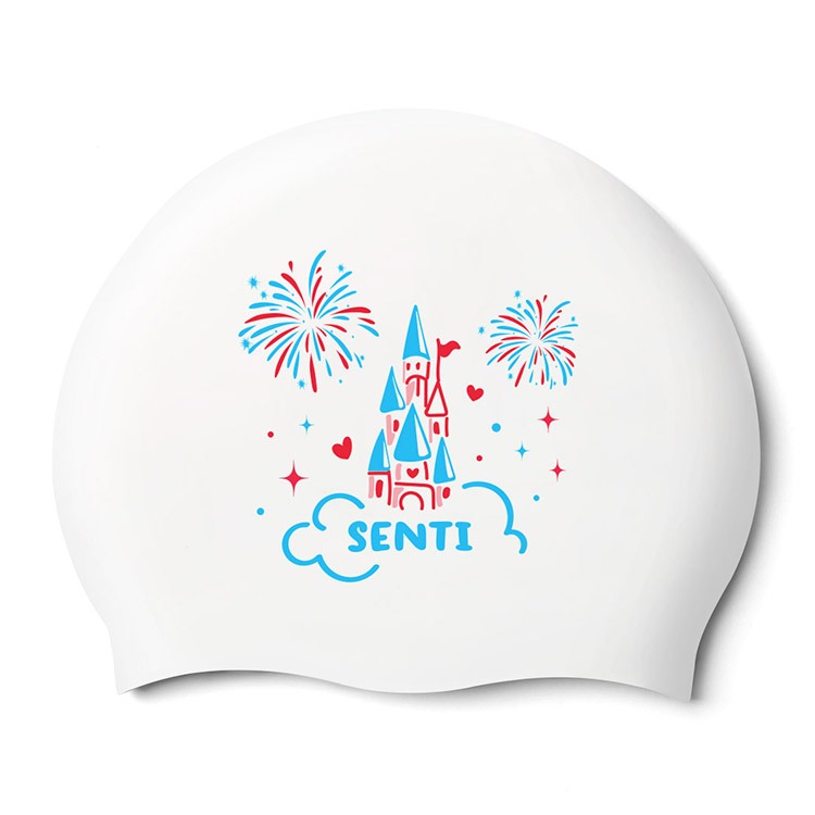 SENTI Senticastle Silicone Swim Cap White SC-2507 상품컷