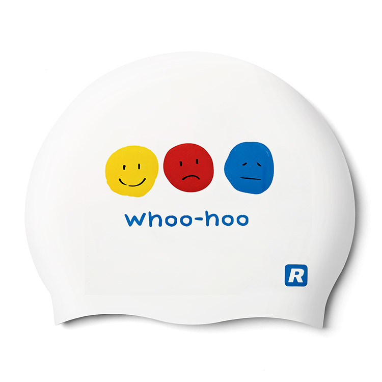 RALLY Trio Silicone Swim Cap White [ORUC806 (WHT)] 상품컷