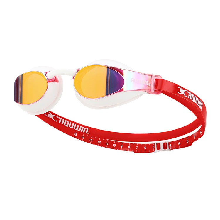 AQUWIN SFR689RVM Slimfit Rainbow Mirrored Goggles Red White [ SFR689RVM RVGD/RDWHRD ] 상품컷