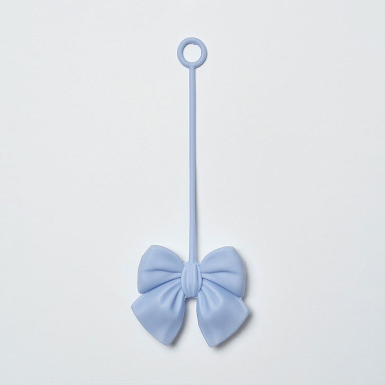 HOOG Ribbon Charm Keyring Ice Blue [HKR036] 상품컷