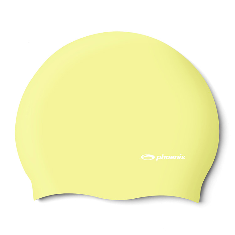 PHOENIX Solid Logo Silicone Swim Cap Lemon [PCS-02 (Lemon)]