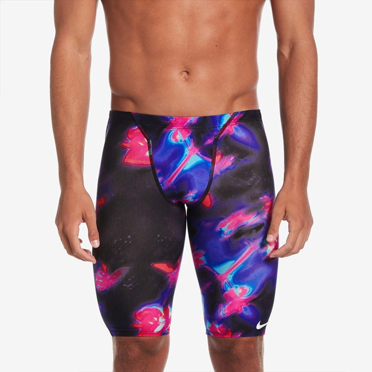 NIKE SWIM Men's Floral Blur 5-Piece Black [NESSF021-001] 상품컷