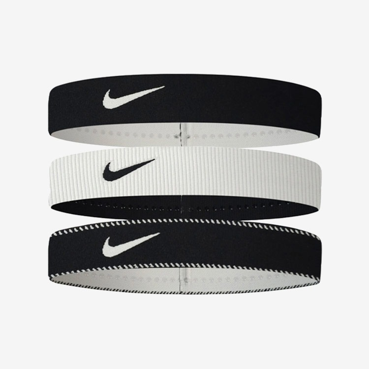 NIKE Flex Classic Wide Headband 3P 1 Set Blak White [IF1642-036] 상품컷