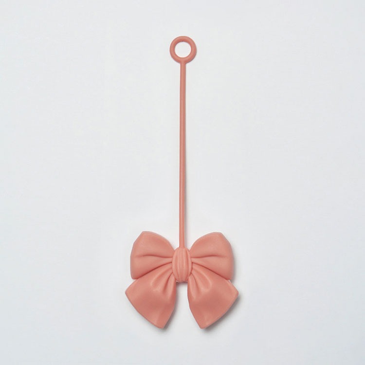 HOOG Ribbon Charm Keyring Vintage Coral [HKR034] 상품컷