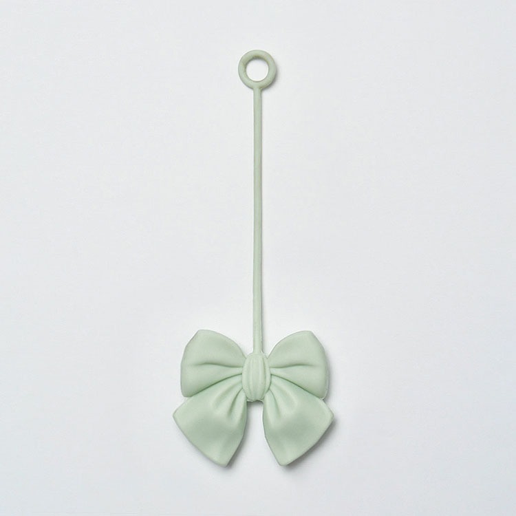 HOOG Ribbon Charm Keyring Powder Sage HKR035 상품컷