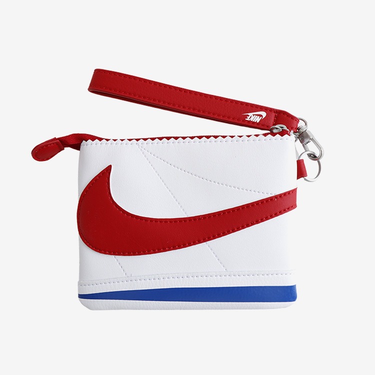 NIKE Cortez Wristlet Pouch White Red HF3606-175]