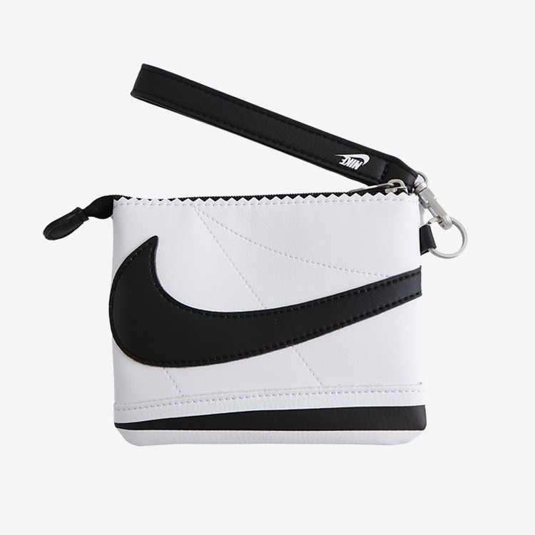 NIKE Cortez Wristlet Pouch White Black HF3606-127] 상품컷