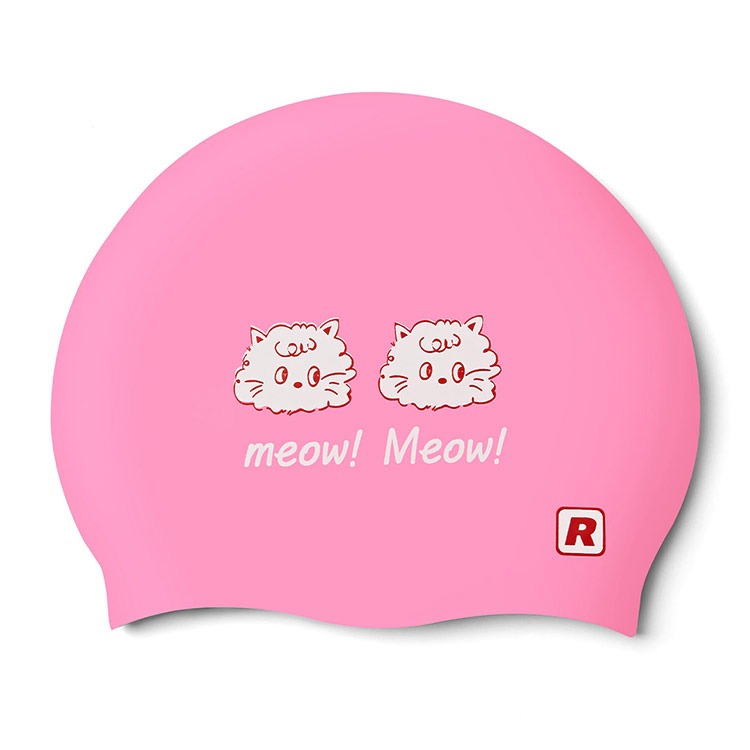 RALLY Meow Silicone Swim Cap Pink [ORUC811 (PNK)] 상품컷