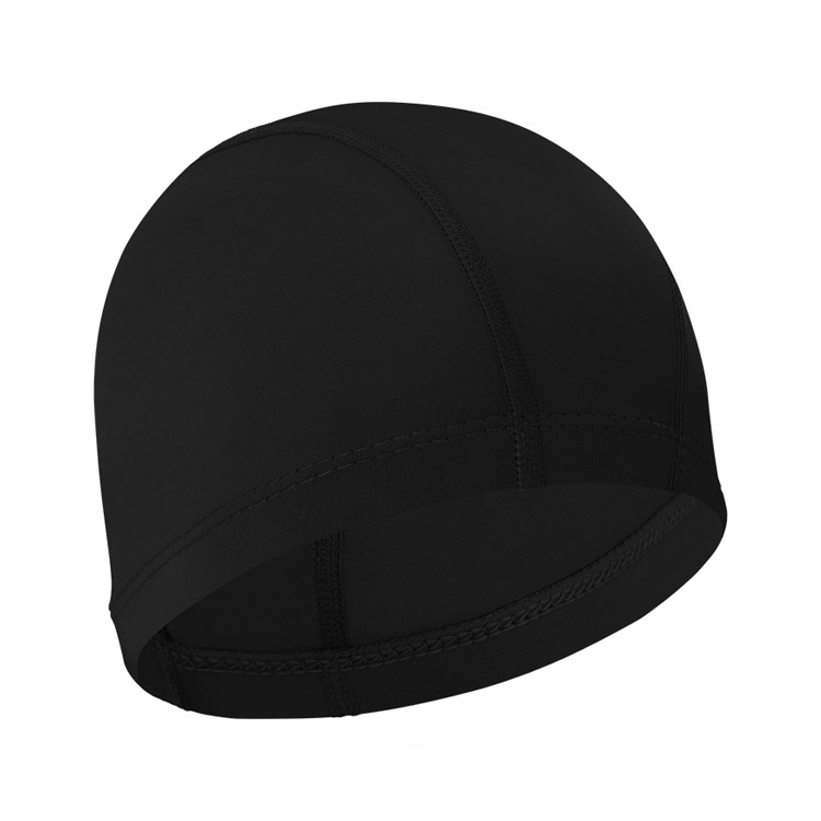 SENTI Solid Spandex Swim Cap Black [SC-S101 (BK)]