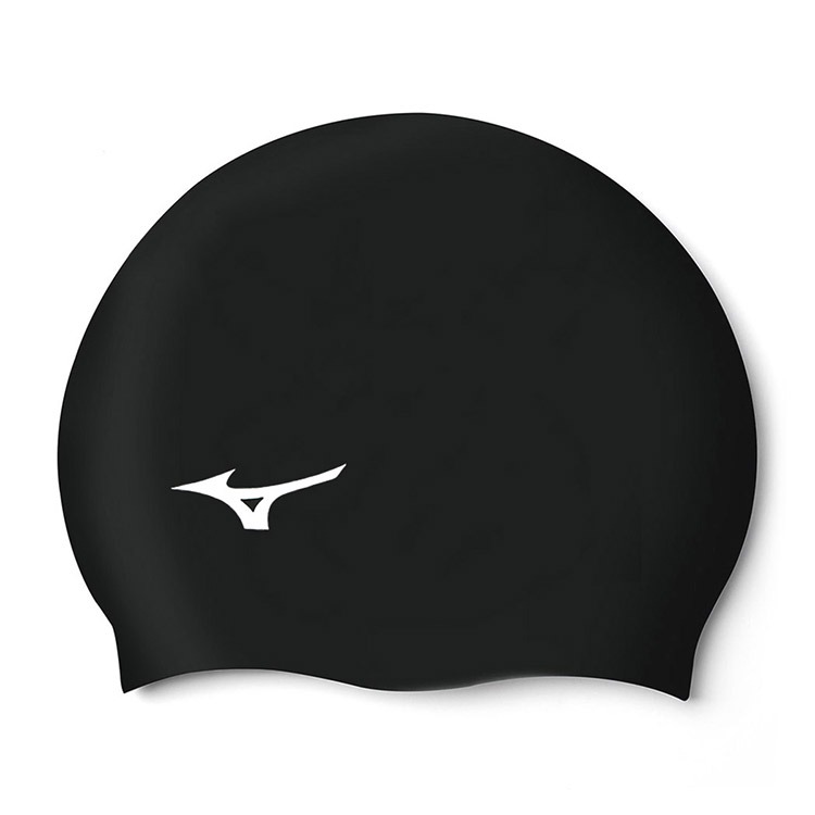 MIZUNO Solid Silicone Swim Cap Black [N2JWB05009] 상품컷
