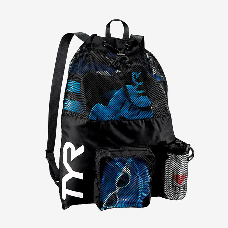 TYR Big Mesh Mummy 40L Backpack Swim Bag Black [LBMMB3 001 (BLK)] 상품컷
