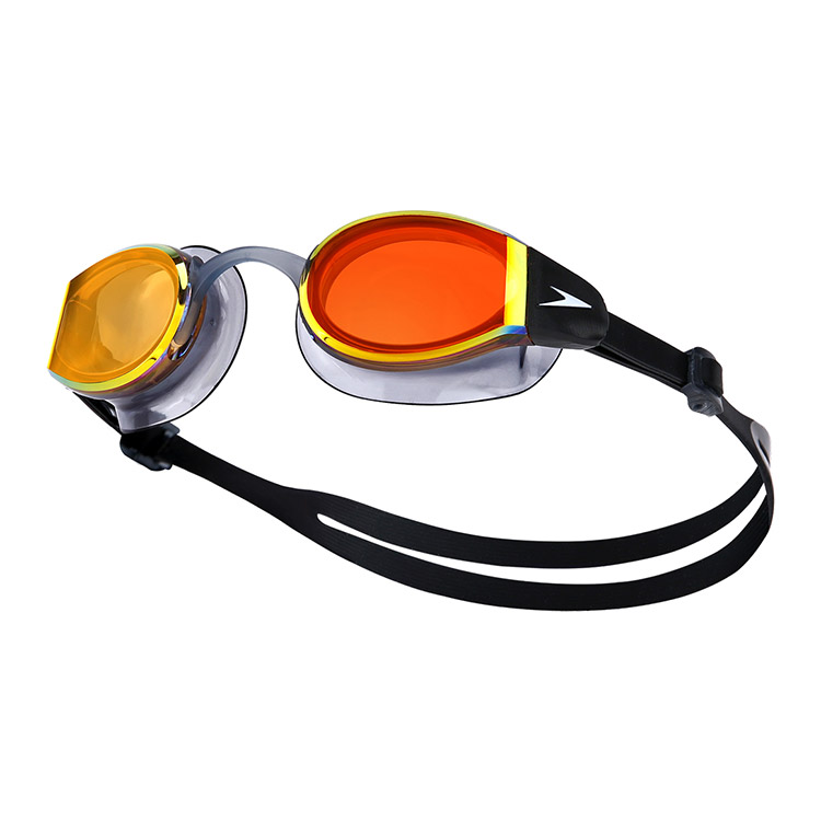 SPEEDO Mariner Pro Mirrored Goggles Black Orange [8-00237314554] 상품컷