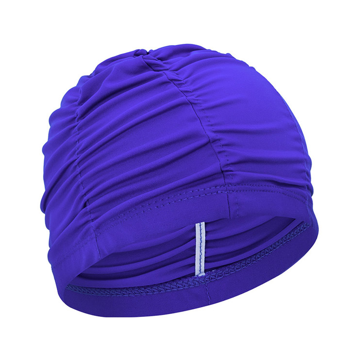 SENTI Solid Wrinkle Spandex Swim Cap Purple [SC-W804 (PL)] 상품컷