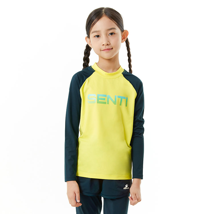 SENTI Kids Active Unisex Rashguard Yellow [SAR-KR03] 상품컷